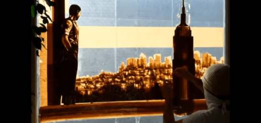 【神業】ガムテープだけで描かれる絵がウットリする美しさ！