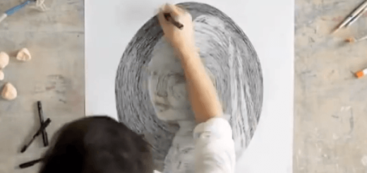 どうやれば描けるの？ぐるぐると丸を書くだけで完成する絵画がスゴすぎ！