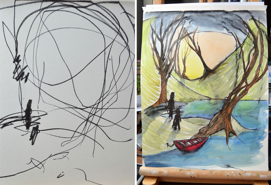 あなたならなにを描く？ ２歳の娘と共同で創るスケッチブックアートに感動